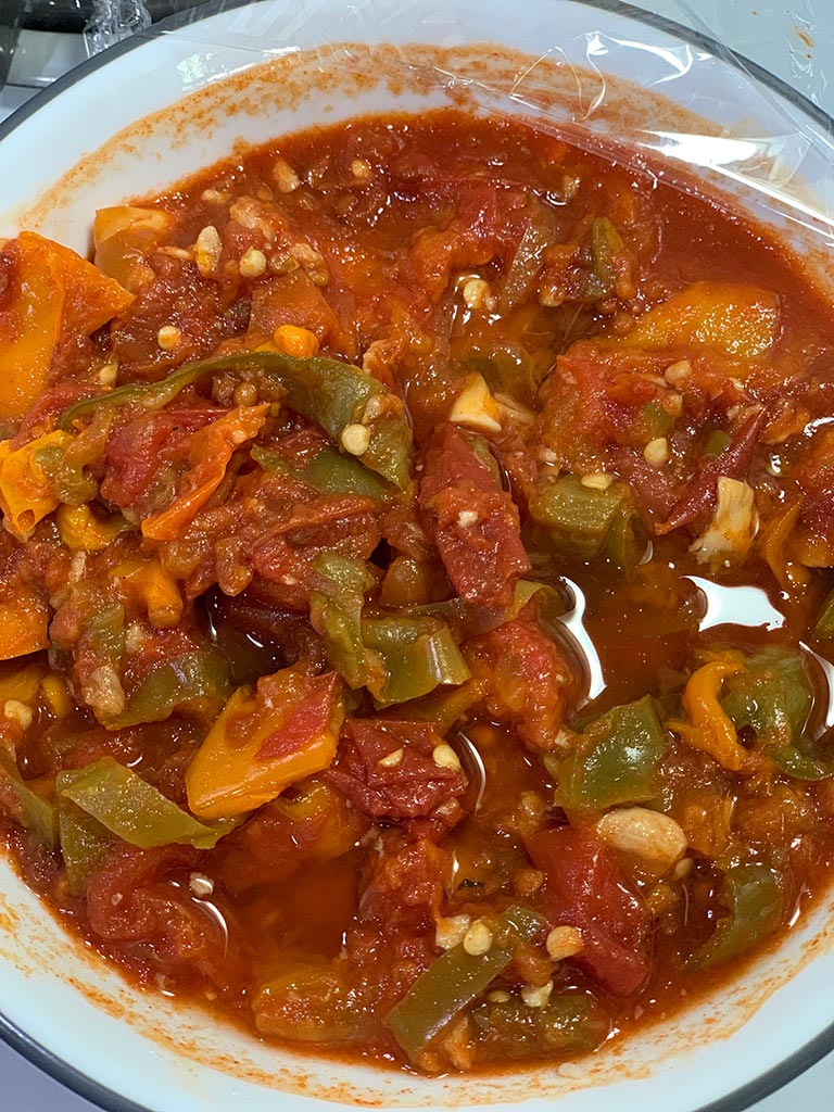 finished Matbukha in bowl